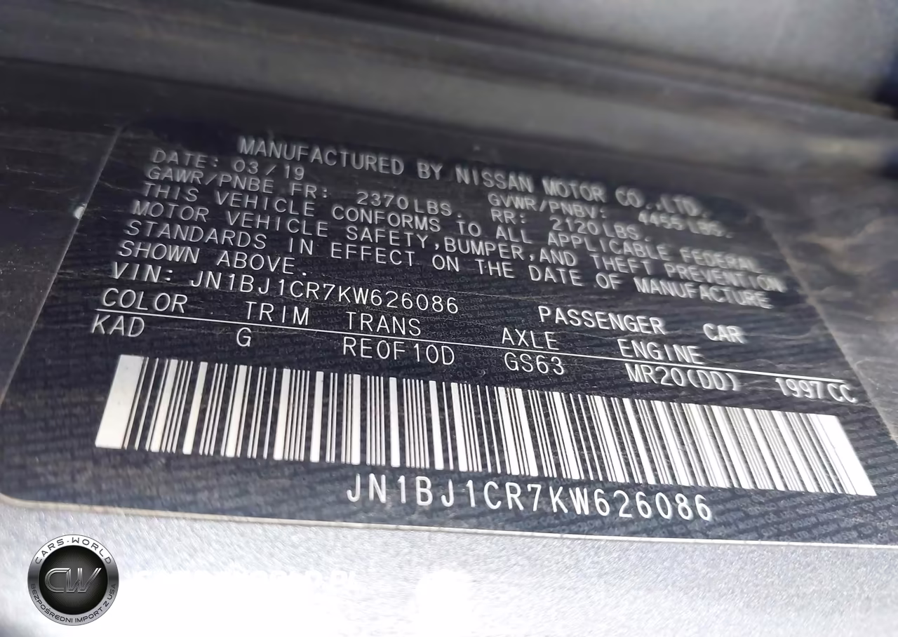 2019 Nissan Rogue Sport Sv VIN:JN1BJ1CR7KW626086 - 9