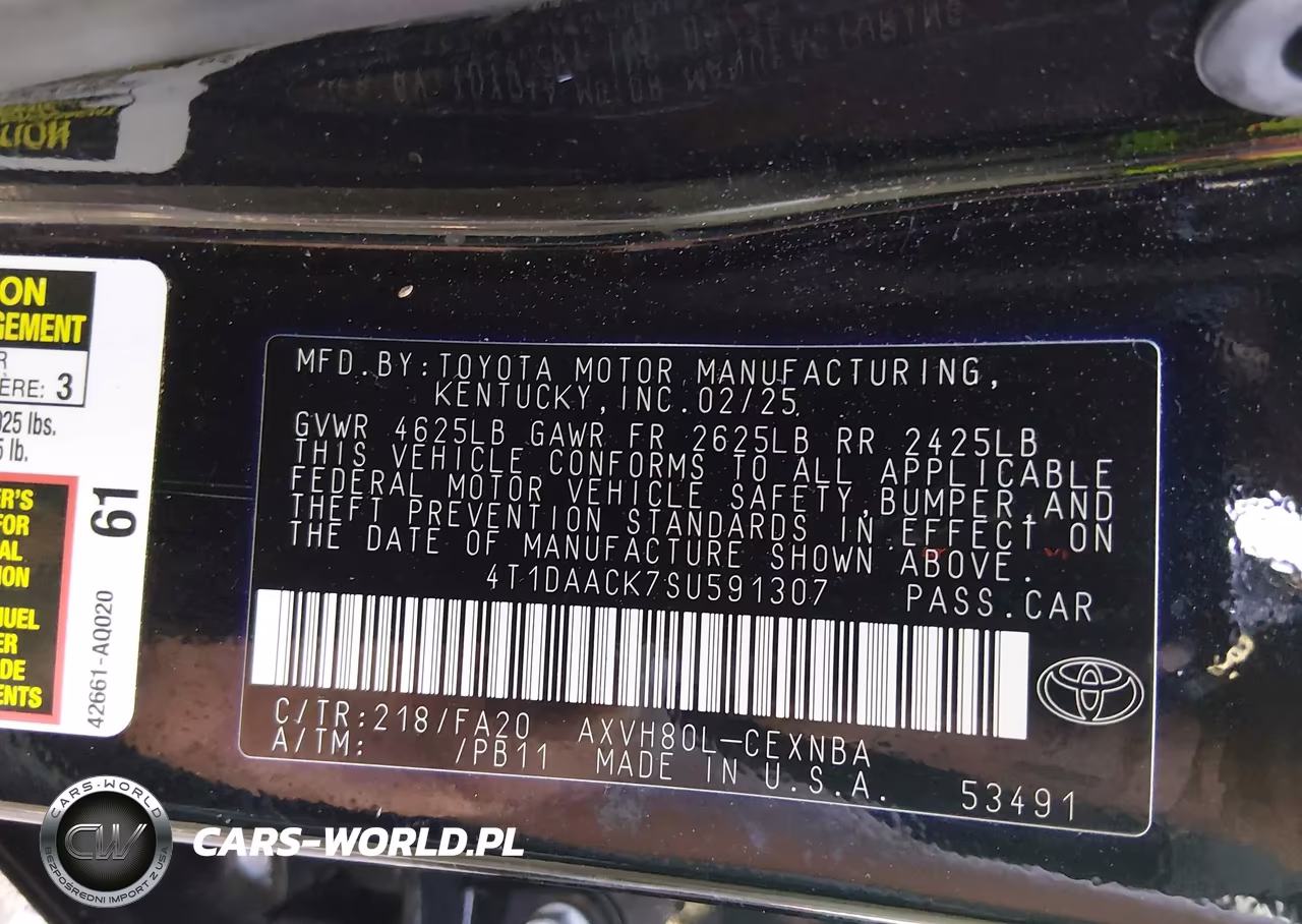 2025 Toyota Camry Le VIN:4T1DAACK7SU591307 - 9