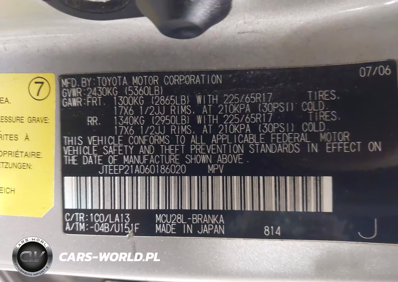 2006 Toyota Highlander Limited V6 VIN:JTEEP21A060186020 - 9