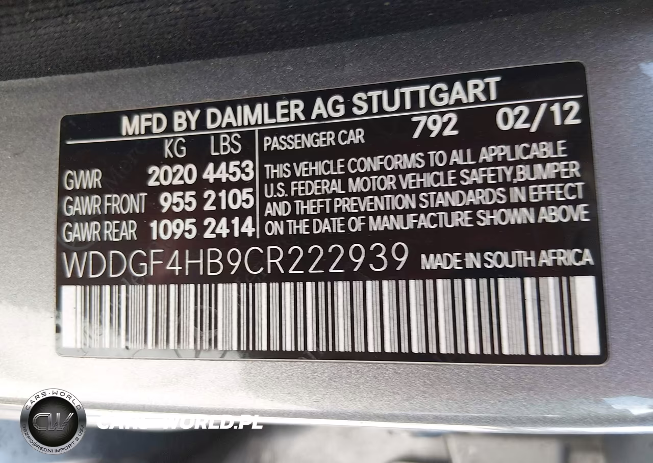 2012 Mercedes-Benz C 250 Sport VIN:WDDGF4HB9CR222939 - 9