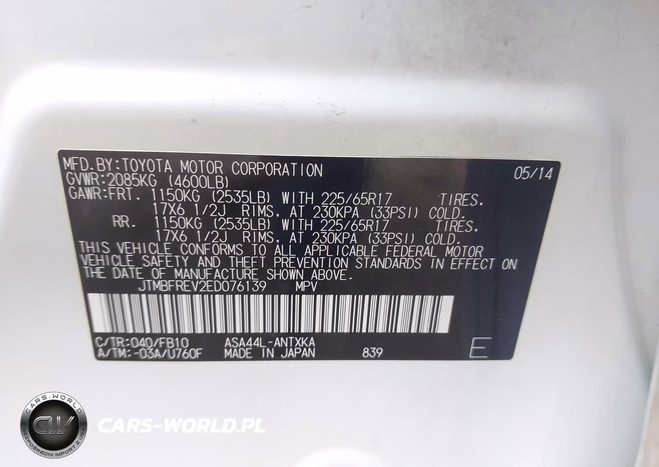 2014 Toyota Rav4 Le VIN:JTMBFREV2ED076139 - 9
