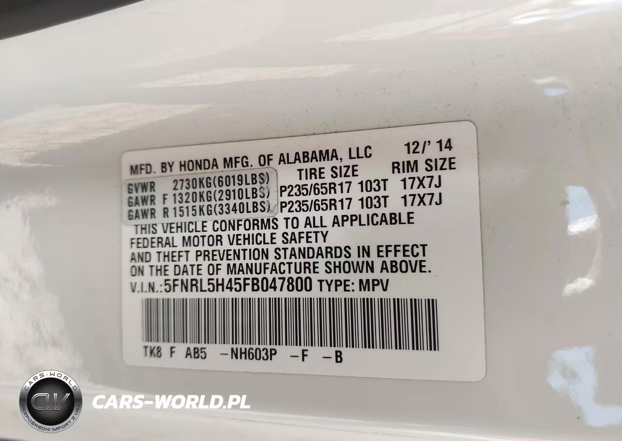 2015 Honda Odyssey Ex VIN:5FNRL5H45FB047800 - 9
