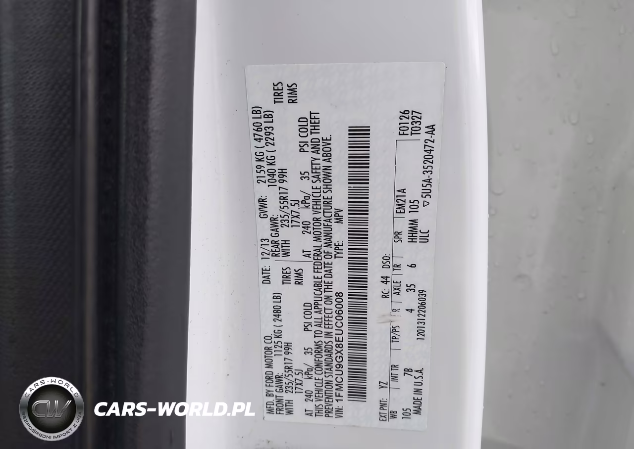 2014 Ford Escape Se VIN:1FMCU9GX8EUC06008 - 9