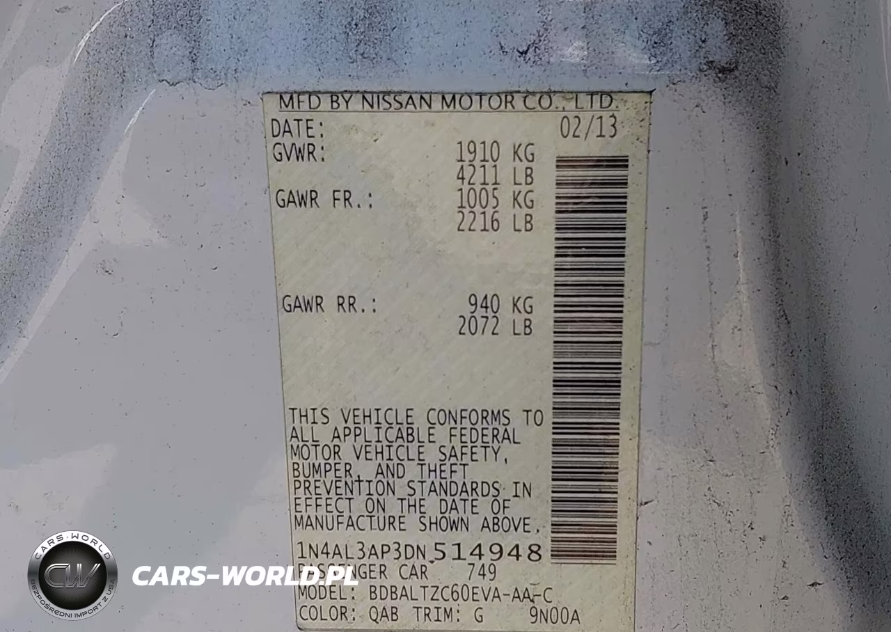 2013 Nissan Altima 2.5 Sv VIN:1N4AL3AP3DN514948 - 9