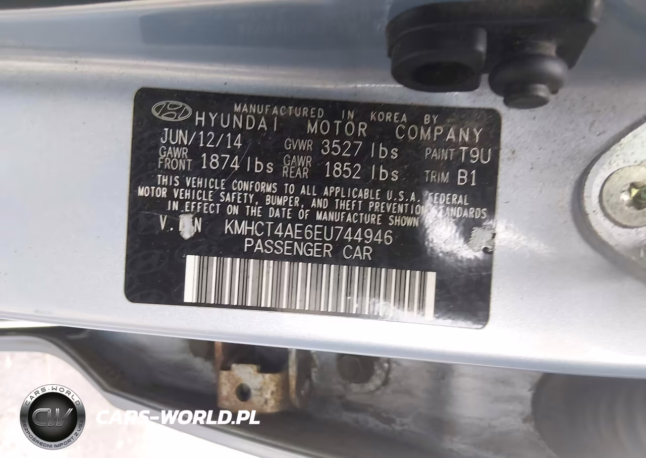 2014 Hyundai Accent Gls VIN:KMHCT4AE6EU744946 - 9