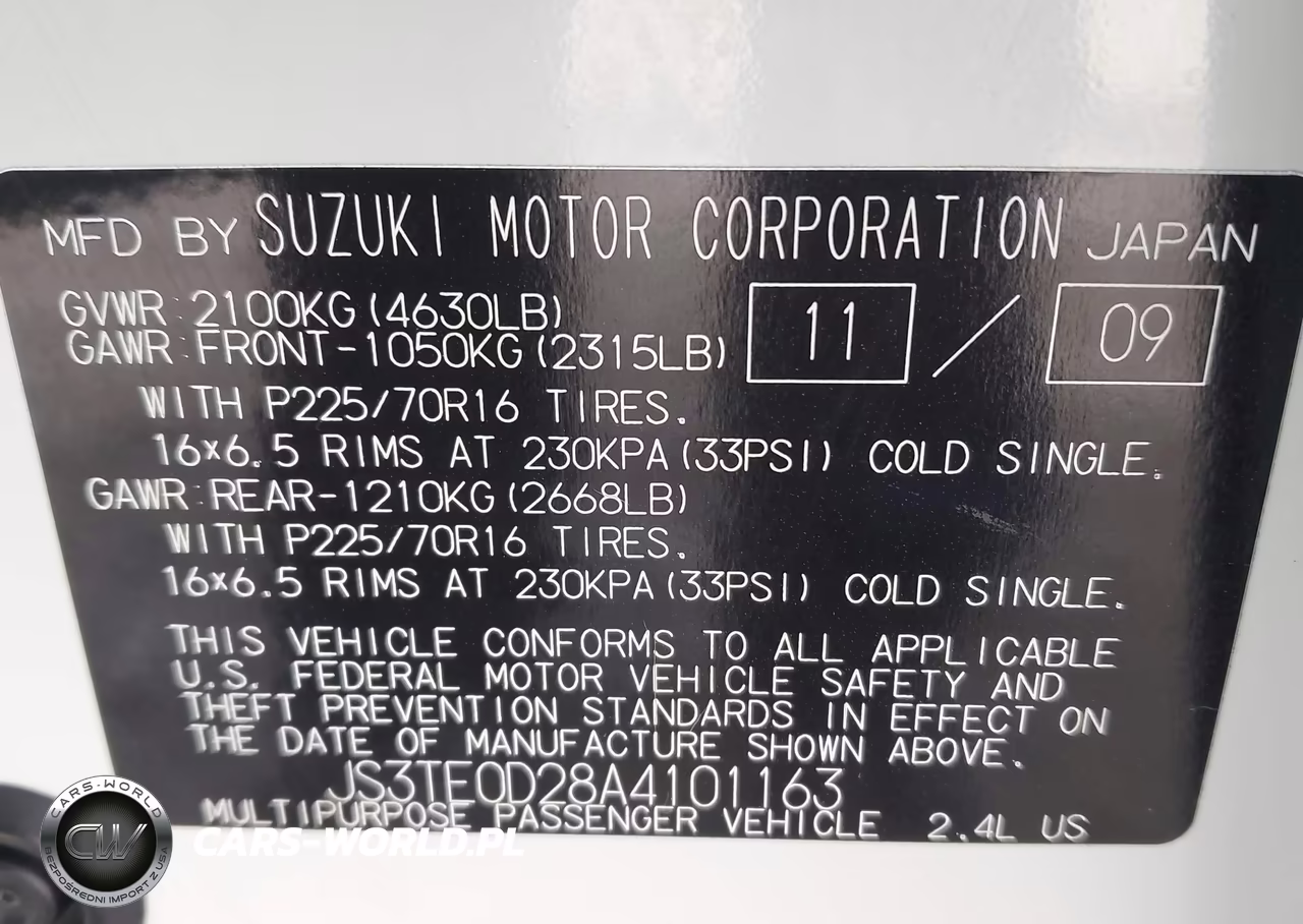 2010 Suzuki Grand Vitara Premium VIN:JS3TE0D28A4101163 - 9