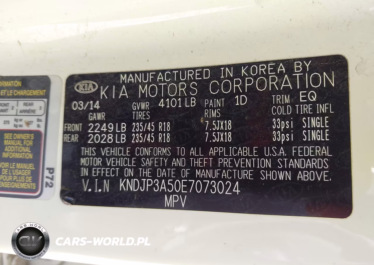 2014 Kia Soul + VIN:KNDJP3A50E7073024 - 9