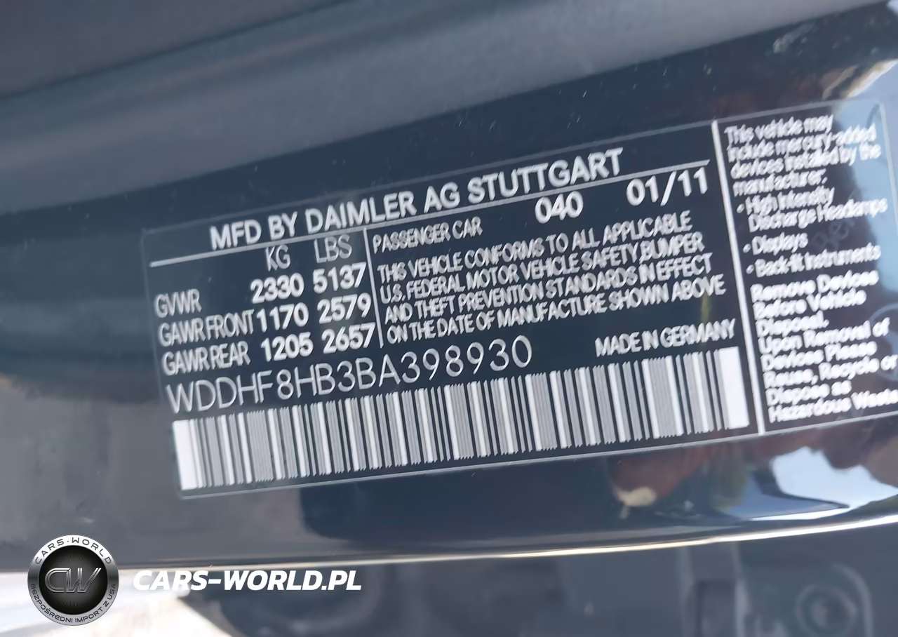 2011 Mercedes-Benz E 350 4Matic VIN:WDDHF8HB3BA398930 - 9