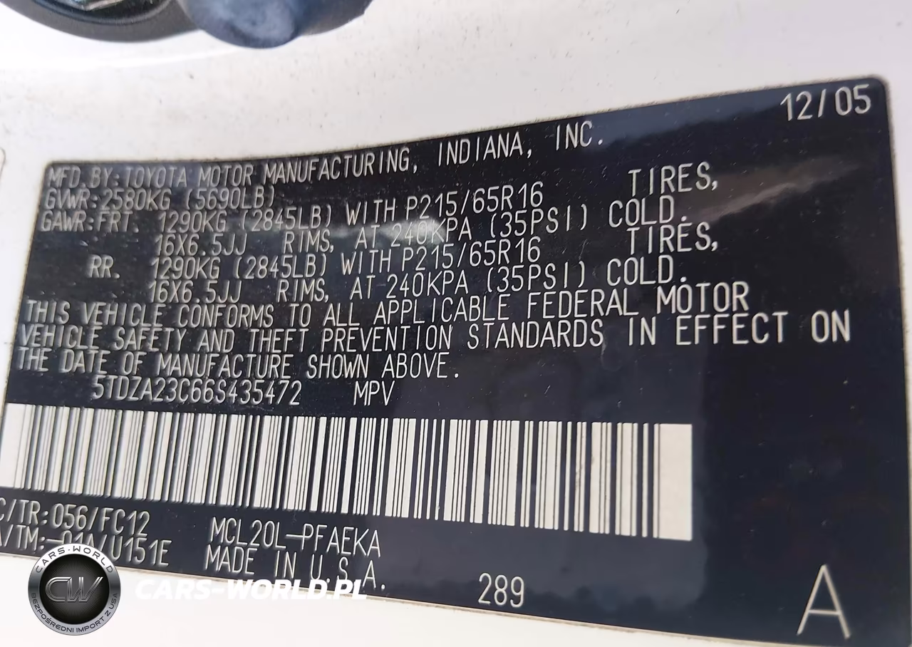 2006 Toyota Sienna Le VIN:5TDZA23C66S435472 - 12