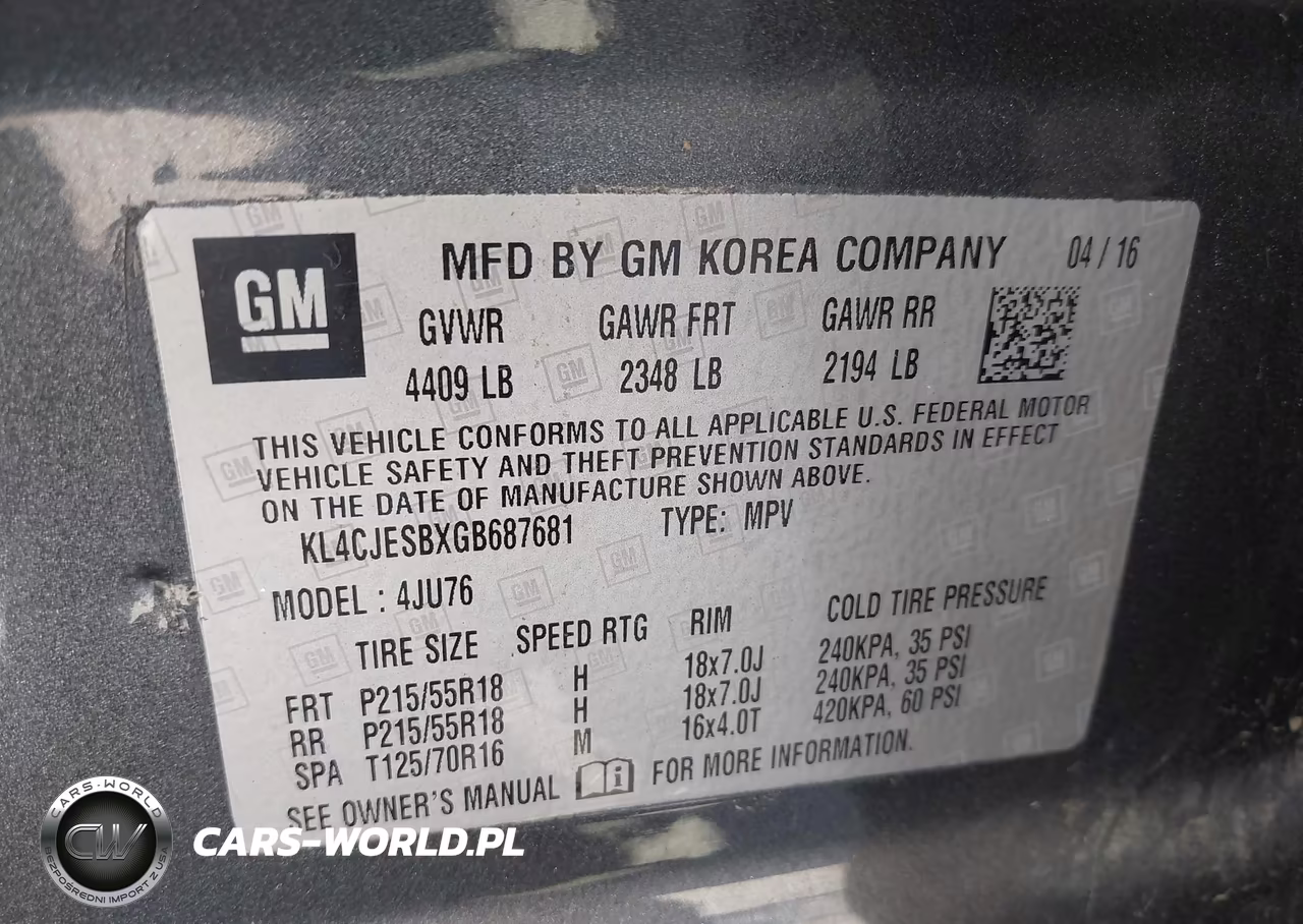 2016 Buick Encore VIN:KL4CJESBXGB687681 - 9
