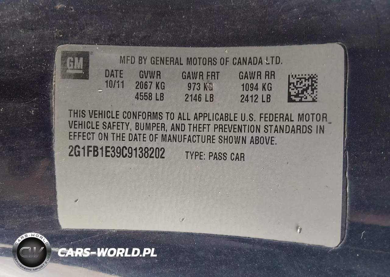 2012 Chevrolet Camaro 1Lt VIN:2G1FB1E39C9138202 - 9