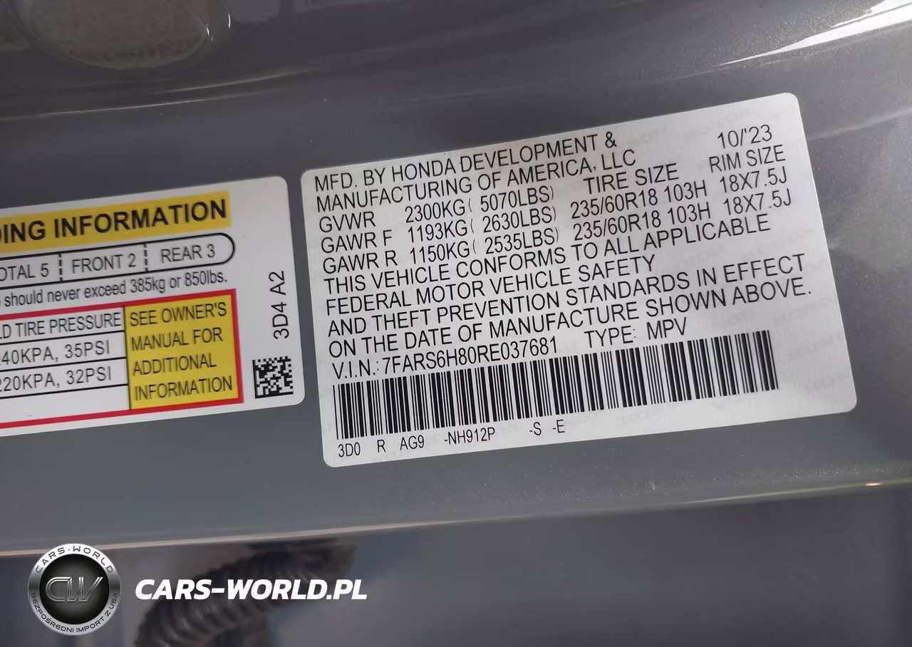 2024 Honda Cr-V Hybrid Sport-L VIN:7FARS6H80RE037681 - 9