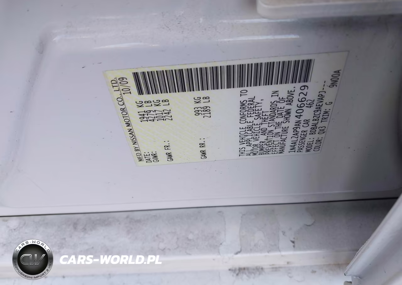 2010 Nissan Altima 2.5 S VIN:1N4AL2AP9AN406629 - 9
