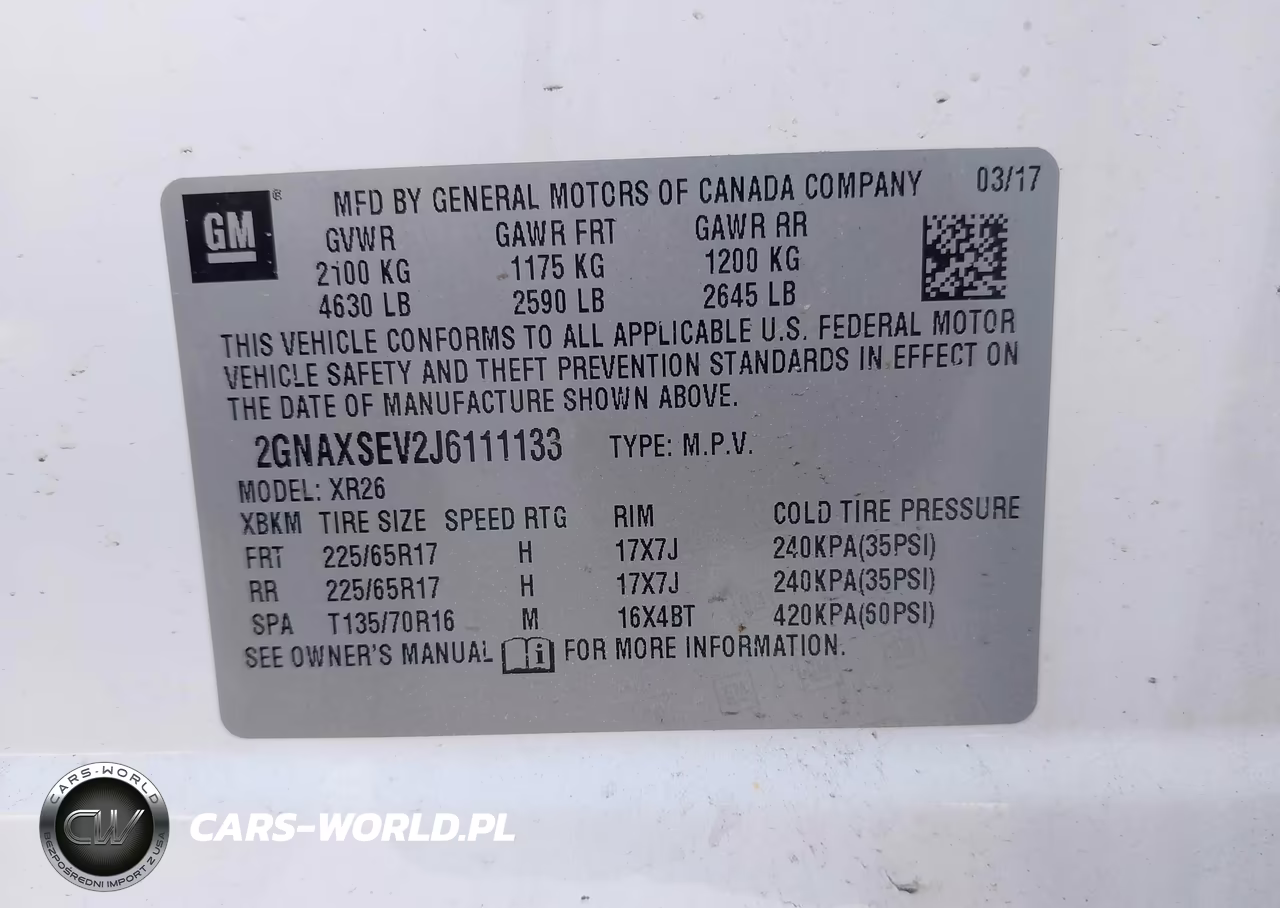 2018 Chevrolet Equinox Lt VIN:2GNAXSEV2J6111133 - 9