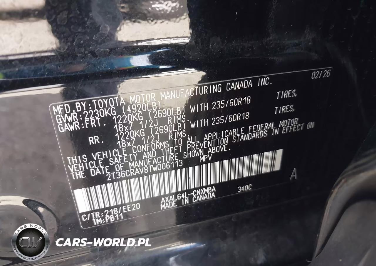 2026 Toyota Rav4 Xle Premium VIN:2T36CRAV8TW006113 - 9