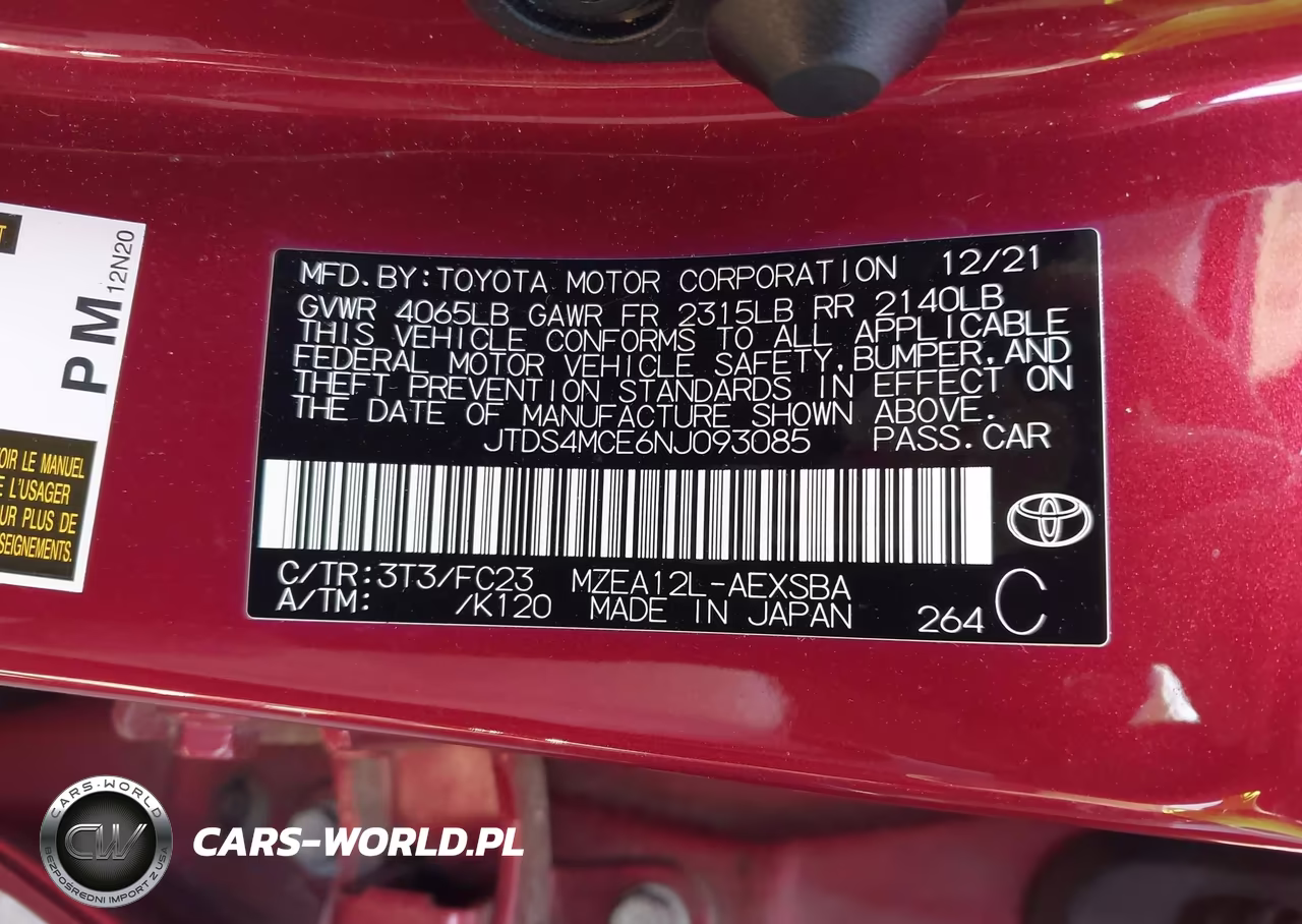 2022 Toyota Corolla Se VIN:JTDS4MCE6NJ093085 - 9