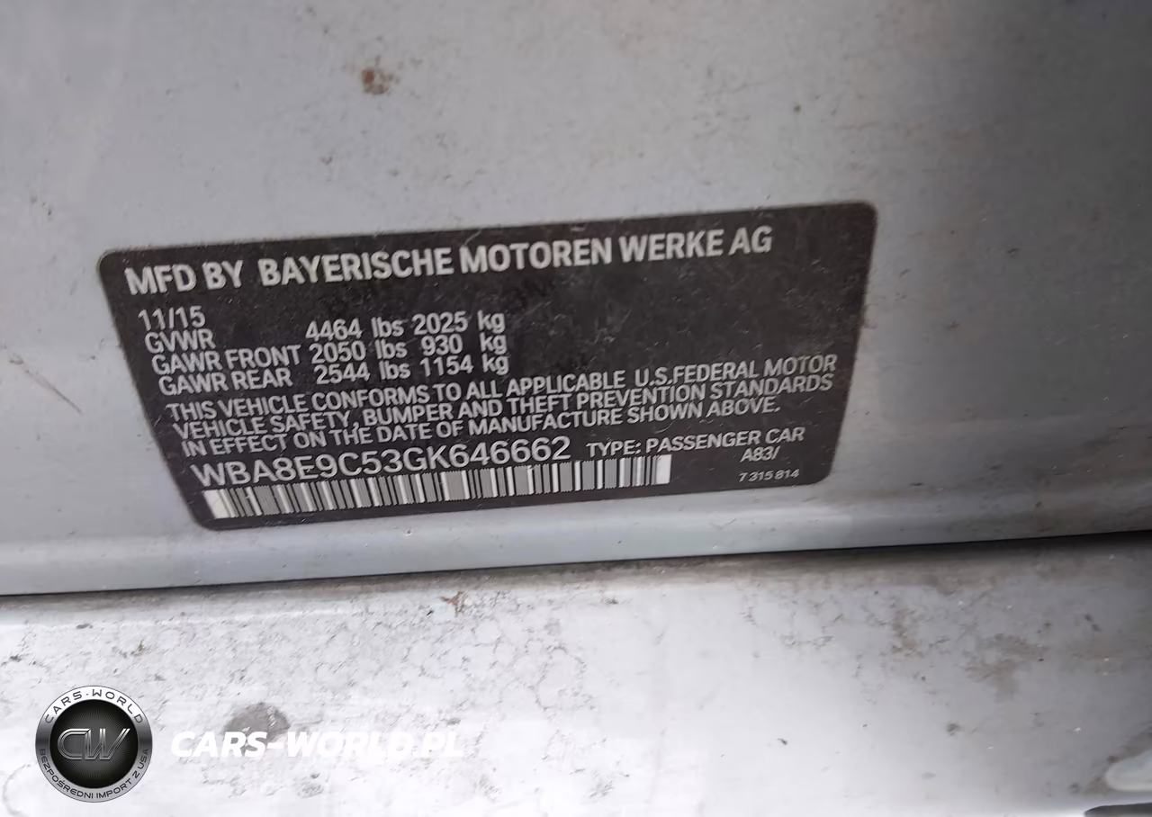 2016 BMW 328I VIN:WBA8E9C53GK646662 - 9