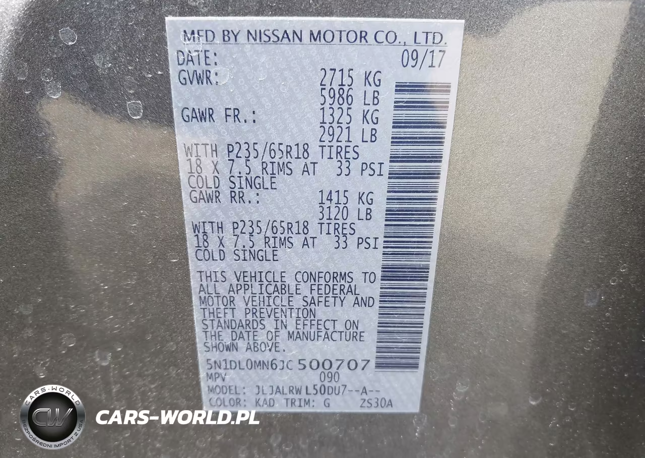 2018 Infiniti Qx60 VIN:5N1DL0MN6JC500707 - 9