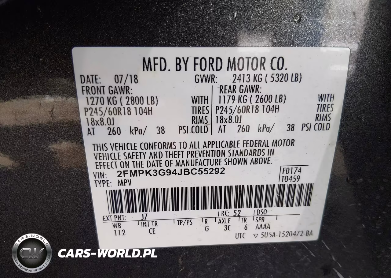 2018 Ford Edge Se VIN:2FMPK3G94JBC55292 - 9
