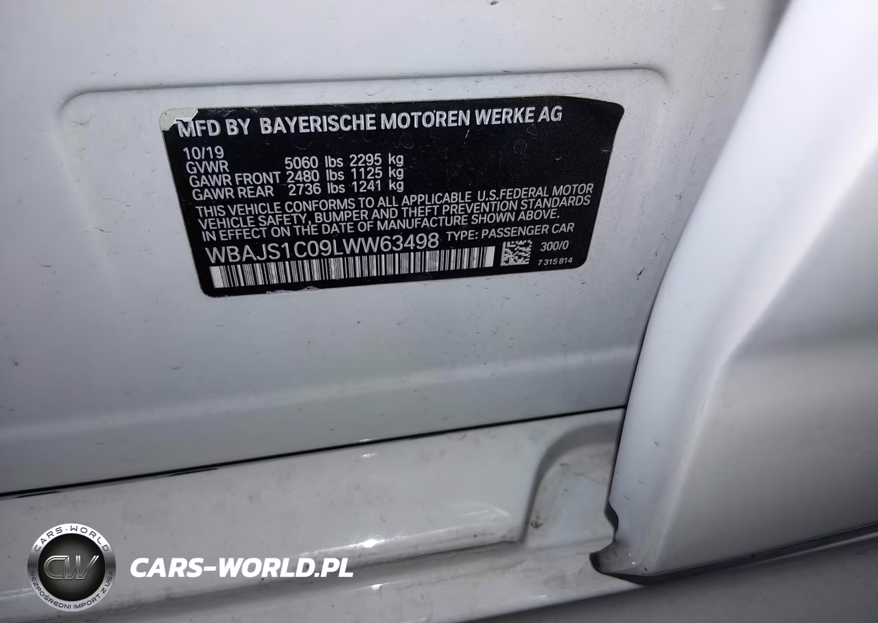 2020 BMW 540I VIN:WBAJS1C09LWW63498 - 9
