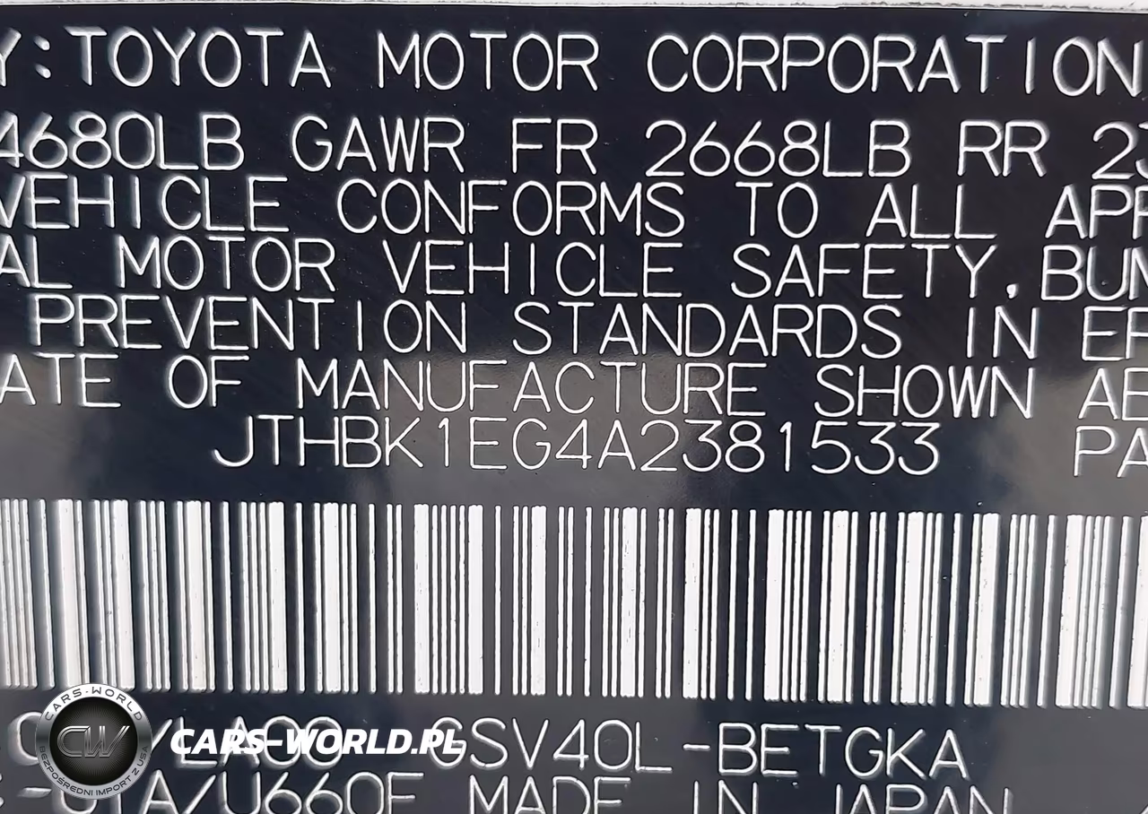 2010 Lexus Es 350 VIN:JTHBK1EG4A2381533 - 9