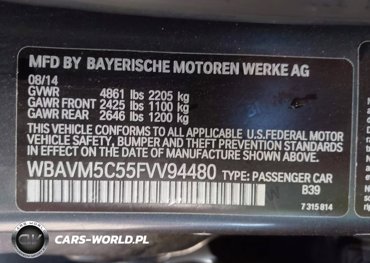 2015 BMW X1 xDrive35I VIN:WBAVM5C55FVV94480 - 9