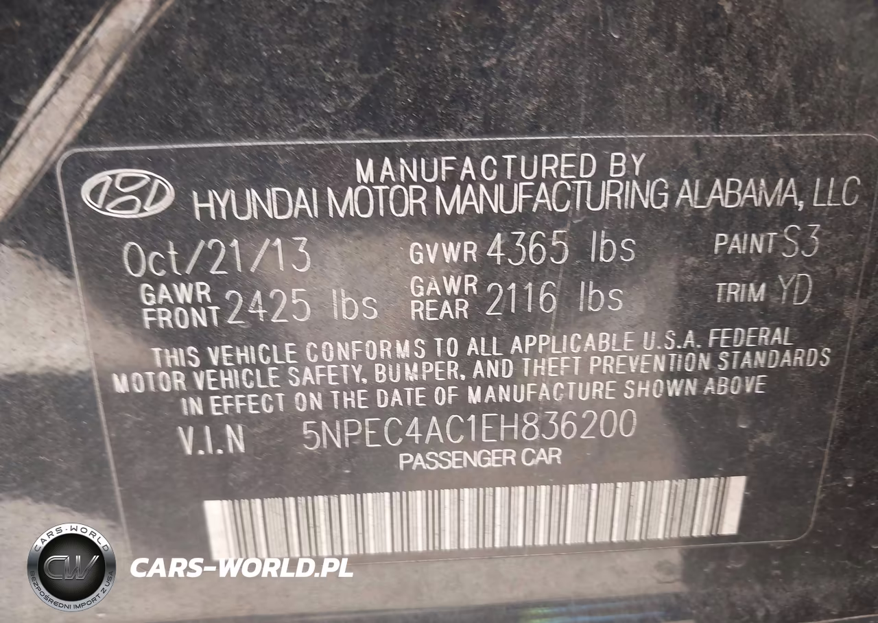 2014 Hyundai Sonata Limited VIN:5NPEC4AC1EH836200 - 9