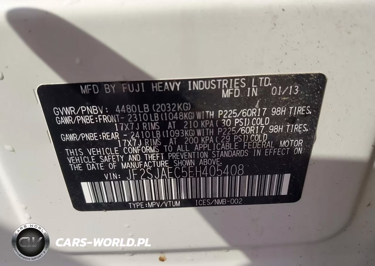 2014 Subaru Forester 2.5I Premium VIN:JF2SJAEC5EH405408 - 9