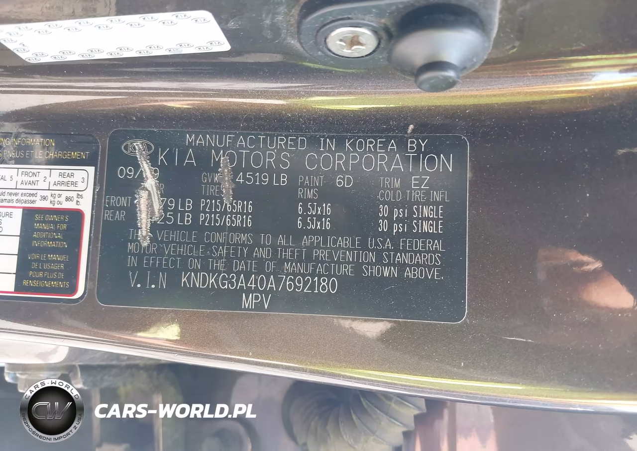 2010 Kia Sportage Lx VIN:KNDKG3A40A7692180 - 9