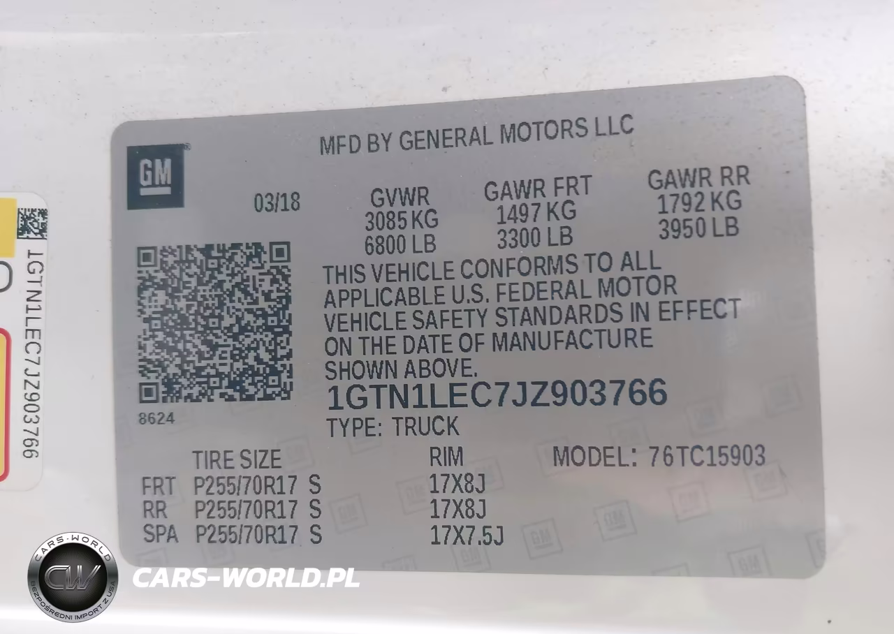 2018 GMC Sierra 1500 VIN:1GTN1LEC7JZ903766 - 9