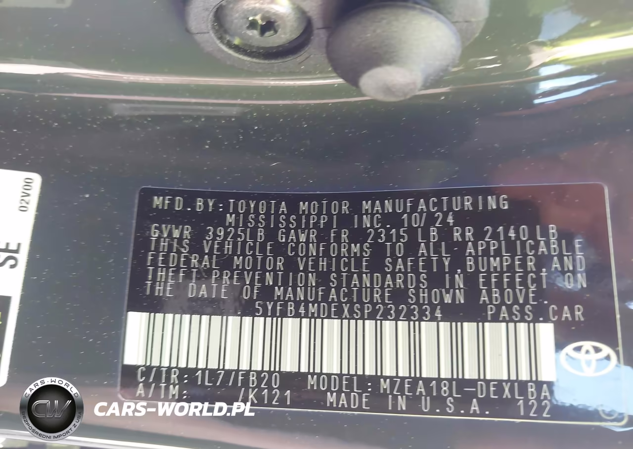 2025 Toyota Corolla Le VIN:5YFB4MDEXSP232334 - 9