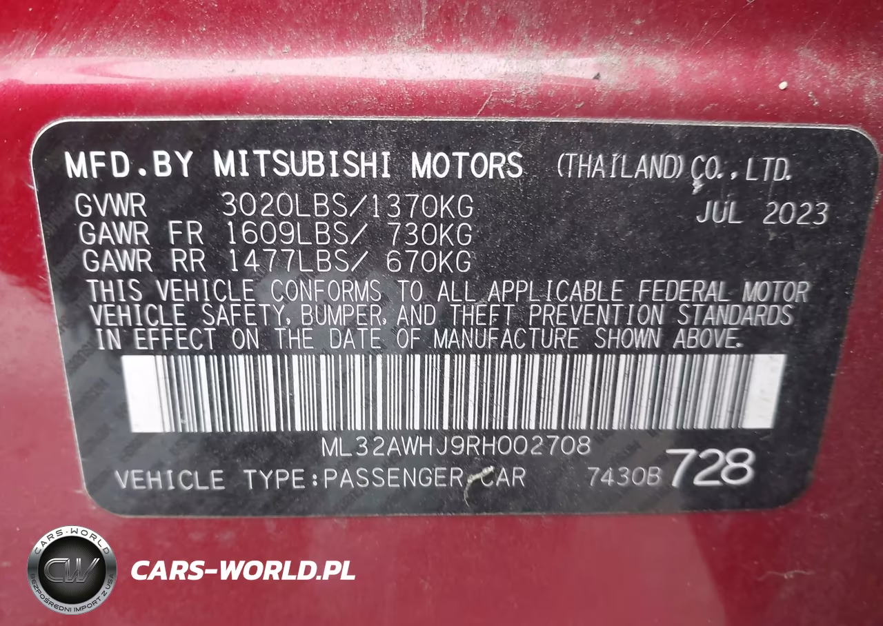 2024 Mitsubishi Mirage Black Edition VIN:ML32AWHJ9RH002708 - 9