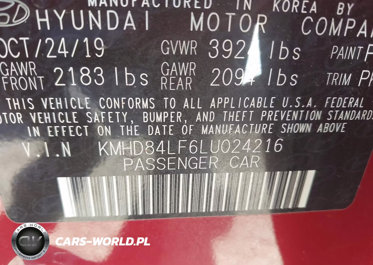 2020 Hyundai Elantra Value Edition VIN:KMHD84LF6LU024216 - 9