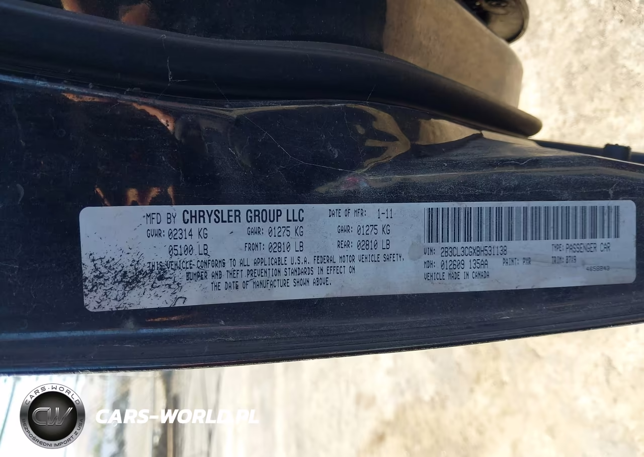 2011 Dodge Charger VIN:2B3CL3CGXBH531138 - 9