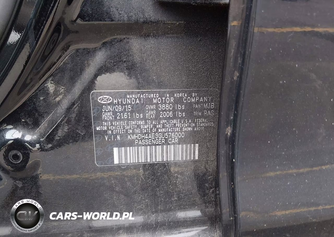 2016 Hyundai Elantra Se VIN:KMHDH4AE3GU576000 - 9