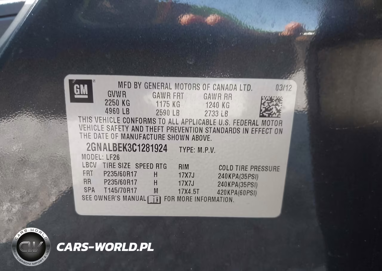 2012 Chevrolet Equinox Ls VIN:2GNALBEK3C1281924 - 9