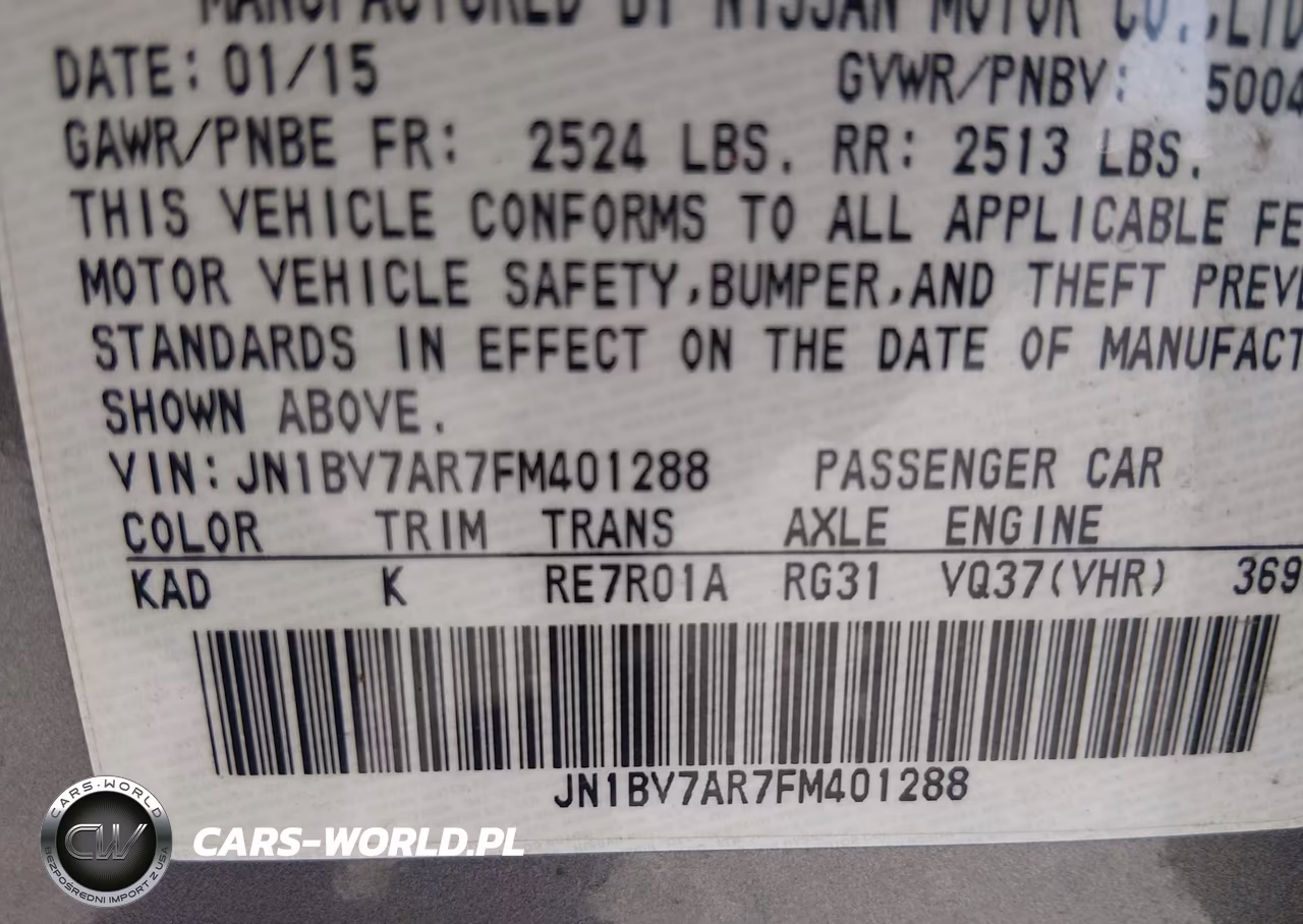 2015 Infiniti Q50 Premium VIN:JN1BV7AR7FM401288 - 9