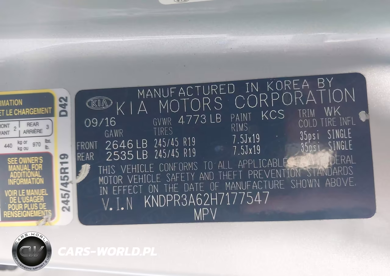 2017 Kia Sportage Sx Turbo VIN:KNDPR3A62H7177547 - 9