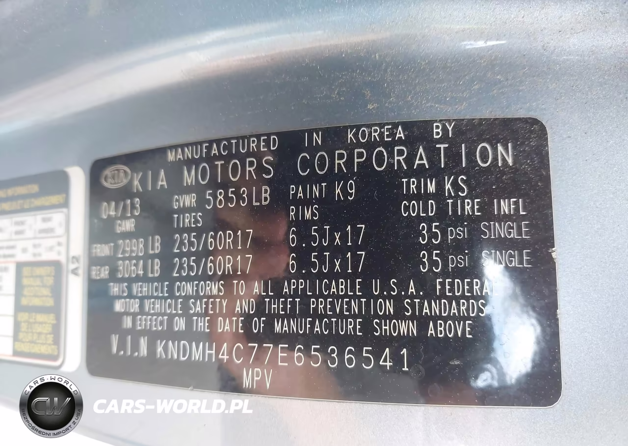 2014 Kia Sedona Ex VIN:KNDMH4C77E6536541 - 9
