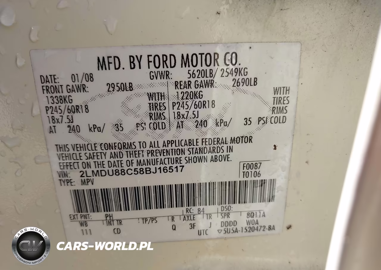 2008 Lincoln Mkx VIN:2LMDU88C58BJ16517 - 9