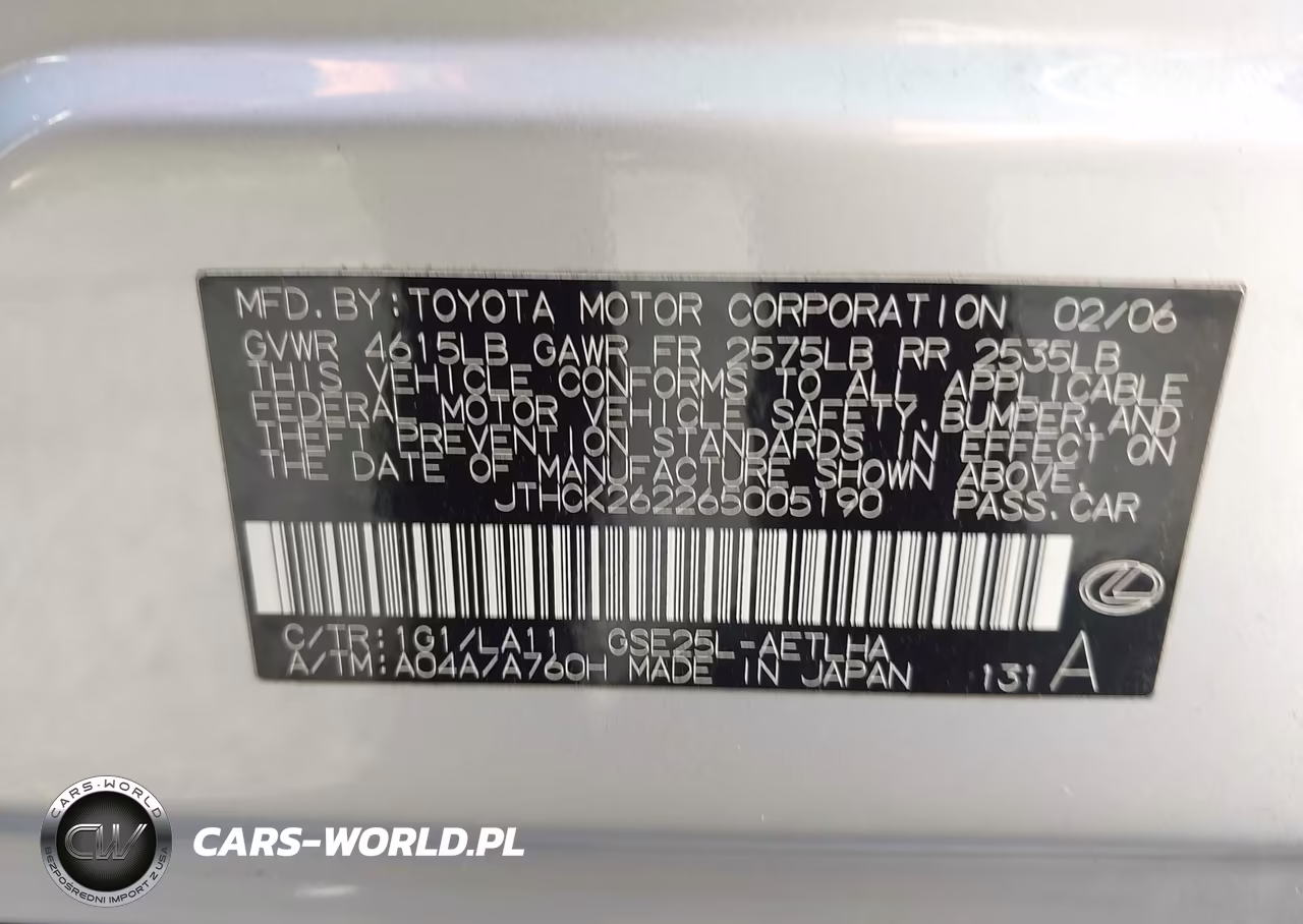 2006 Lexus Is 250 VIN:JTHCK262265005190 - 9