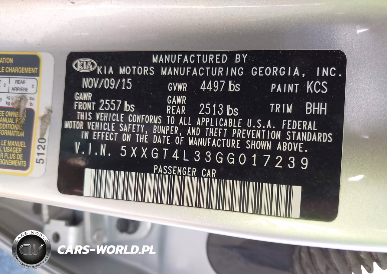 2016 Kia Optima Lx VIN:5XXGT4L33GG017239 - 9