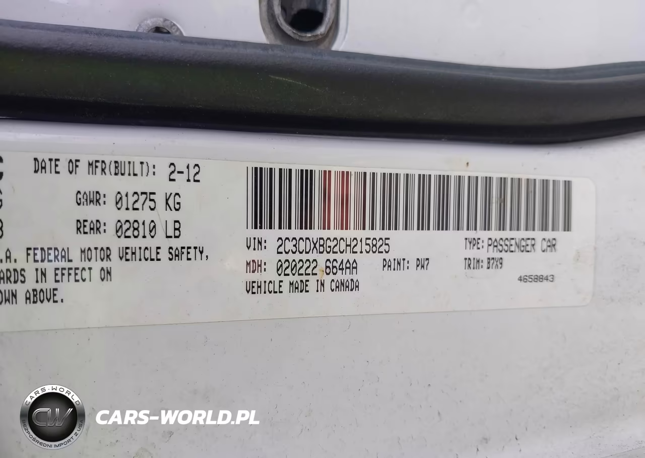 2012 Dodge Charger Se VIN:2C3CDXBG2CH215825 - 9