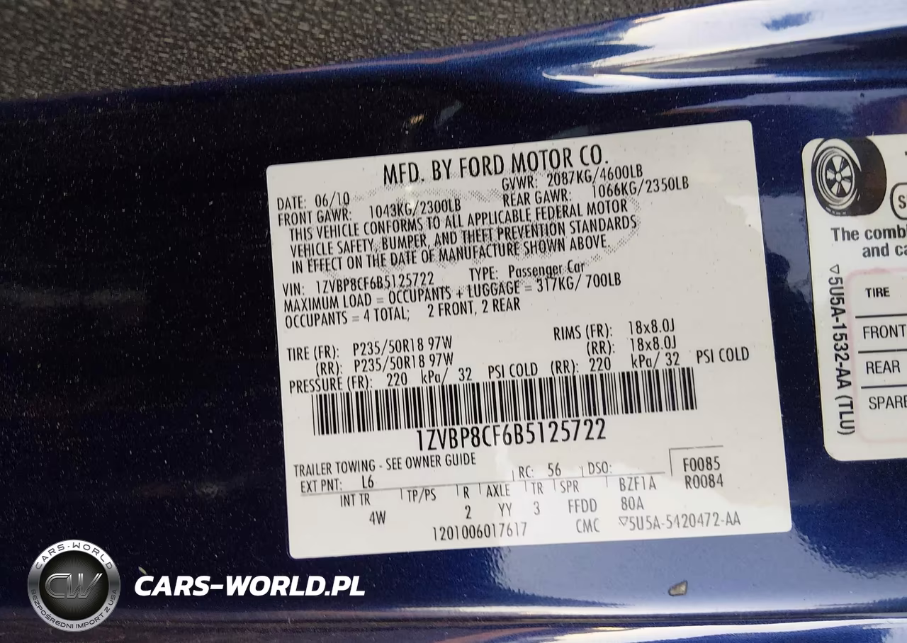 2011 Ford Mustang Gt Premium VIN:1ZVBP8CF6B5125722 - 9