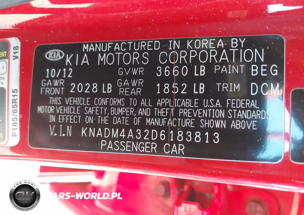 2013 Kia Rio Lx VIN:KNADM4A32D6183813 - 9