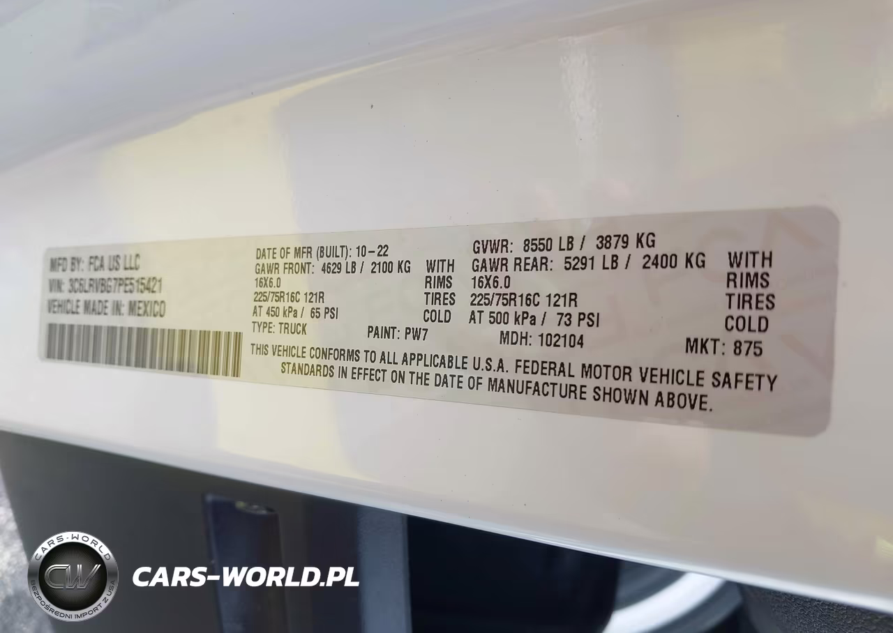 2023 Ram Promaster 1500 1500 High VIN:3C6LRVBG7PE515421 - 9