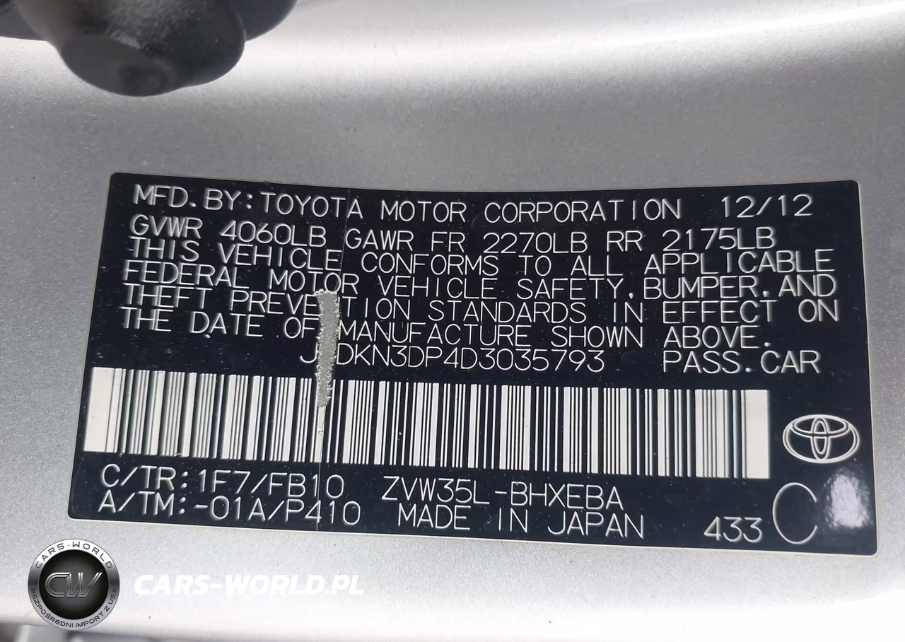 2013 Toyota Prius Plug-In VIN:JTDKN3DP4D3035793 - 9