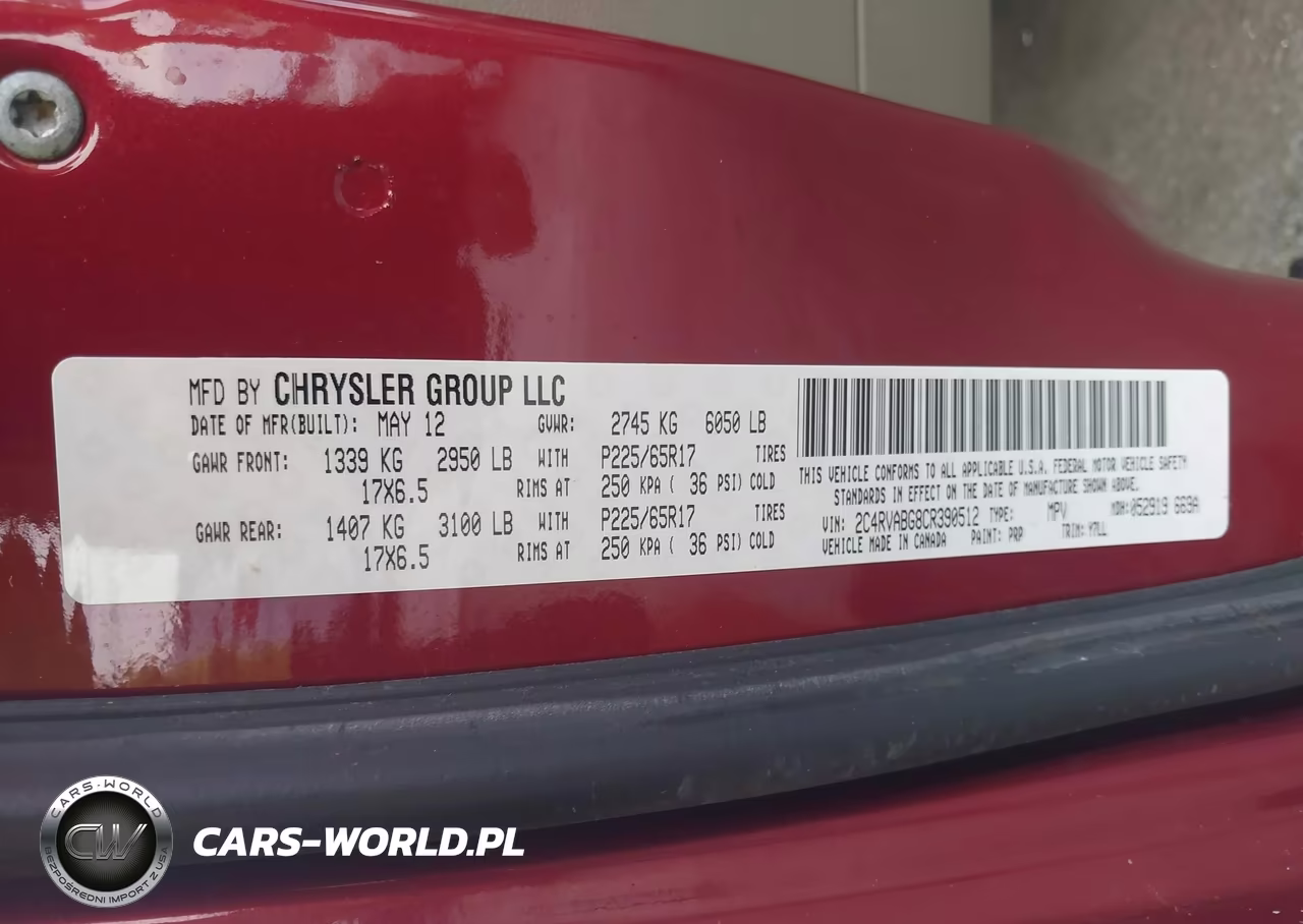 2012 Volkswagen Routan Se VIN:2C4RVABG8CR390512 - 9