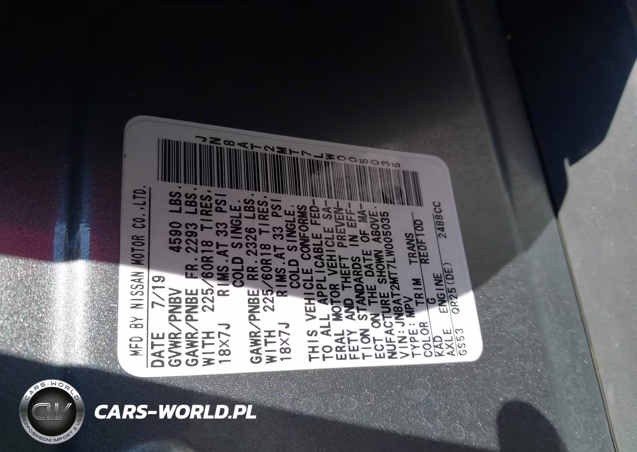 2020 Nissan Rogue Sv Fwd VIN:JN8AT2MT7LW005035 - 9