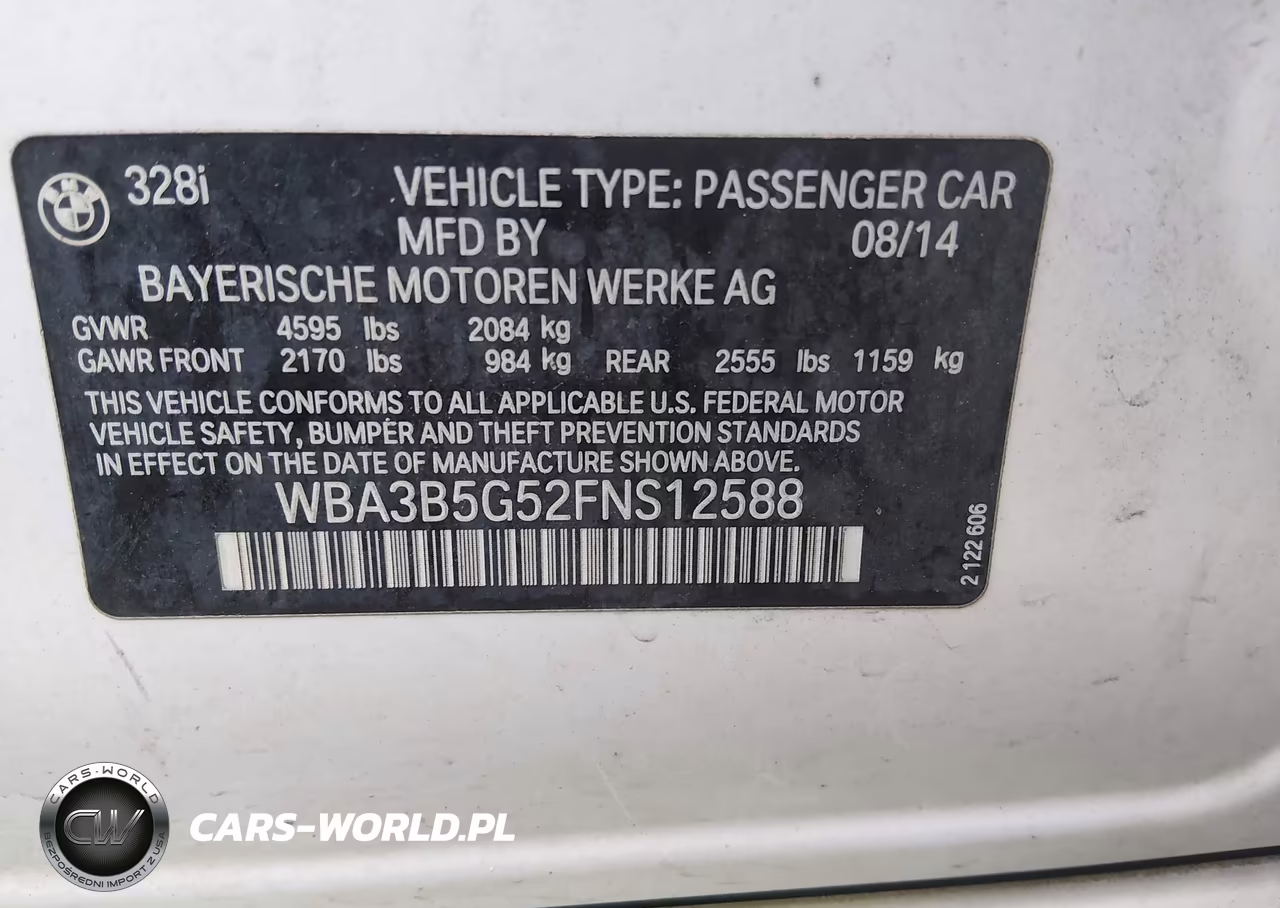 2015 BMW 328I xDrive VIN:WBA3B5G52FNS12588 - 9
